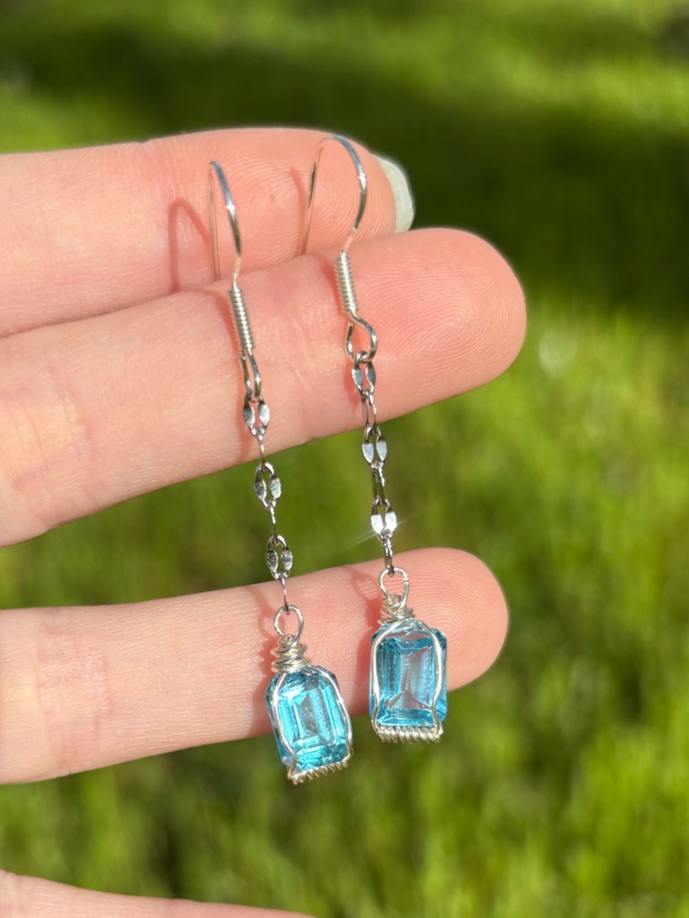 Swiss topaz earrings